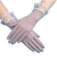 thumbnail image 2 of Fesfesfes Women's Sunscreen Lace Gloves Mid length Elastic Breathable Ice Silk Gloves Fashion Comfortable Party Gloves, 2 of 2