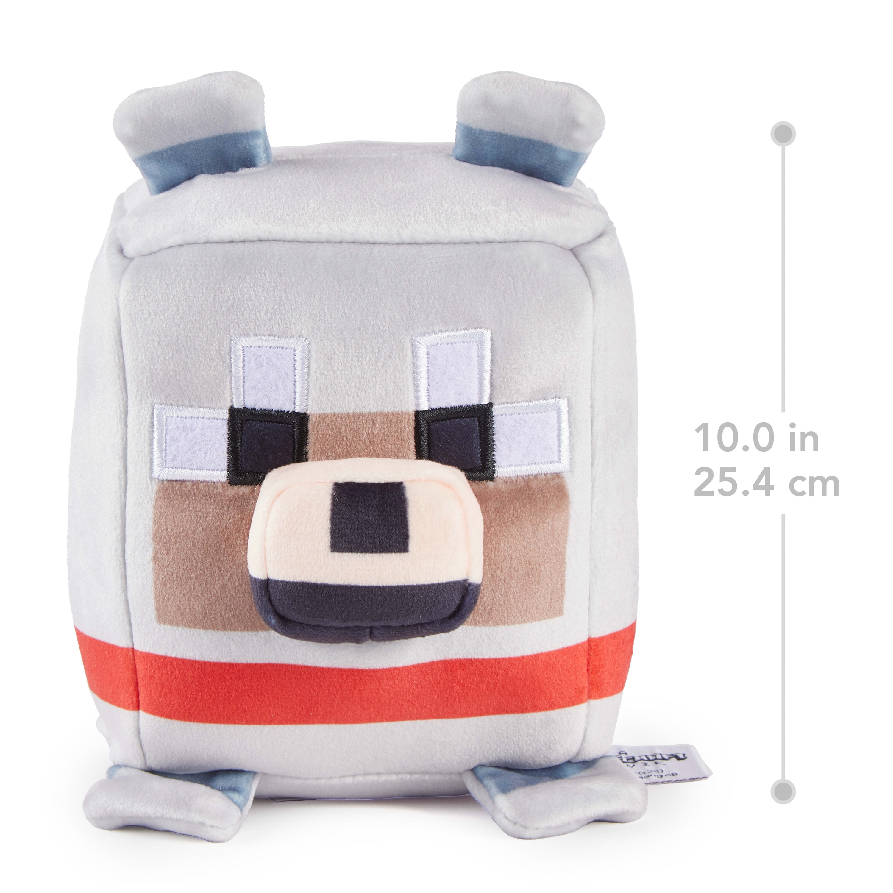 Minecraft Cuutopia Dennis the Wolf Plush Toy, 10-inch soft doll
