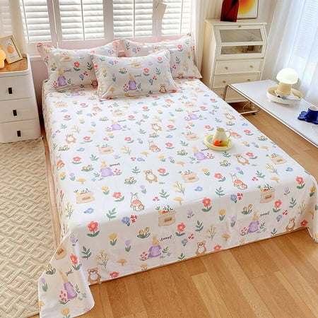 

UMMH cotton sheets single piece 1.5 meters 1.8 double bed sheets student dormitory single cotton men and women