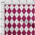 thumbnail image 2 of oneOone Viscose Chiffon Dark Magenta Fabric Check Argyle Craft Projects Decor Fabric Printed By The Yard 42 Inch Wide, 2 of 5