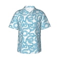 thumbnail image 1 of Fotbe Blue Snake Camisa Hawaiana para Hombre Unisex – Camisa Casual de Verano con Botones de Manga Corta de Algodón y Lino,Small, 1 of 7