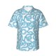 thumbnail image 1 of Balery Blue Snake Camisas hawaianas de manga corta para hombre, camisas playeras de corte holgado, camisas de vacaciones con botones,Large, 1 of 7