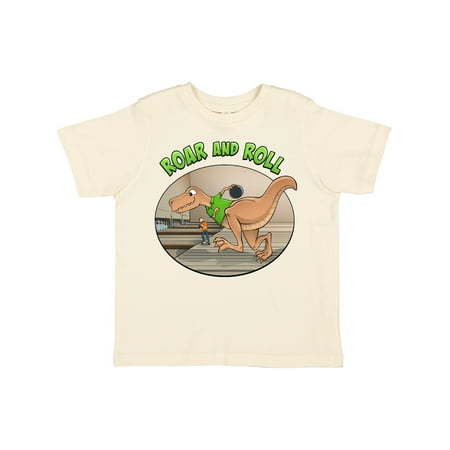 

Inktastic Bowling Roar and Roll Tyrannosaurus Rex Dinosaur Gift Toddler Boy or Toddler Girl T-Shirt