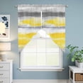 thumbnail image 6 of Modern Style Swag Valances for Windows 2 Pack Gradient Color Abstract Artistic Cloud Casual Swag Kitchen Curtains 45 Inches Long Rod Pocket Short Window Treatment for Kitchen Bathroom 36"x45", 6 of 9