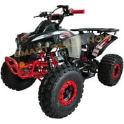 125cc ATV Quad Youth Utility Style ATV 125cc Fully Automatic w Reverse Double LED Headlights Gas ATV 4 Wheeler ATVs Quads Big 19/ 18
