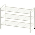SimpleHouseware 3Tier Stackable Shoes Rack Storage Shelf, White