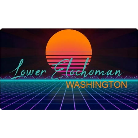 

Lower Elochoman Washington 4 X 2.25-Inch Fridge Magnet Retro Neon Design