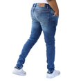 thumbnail image 4 of Pantalón rasgado de mezclilla stretch John Silver  Corte skinny Color azul stone, 4 of 6