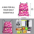 thumbnail image 2 of Honeii Vintage Flowers Print Drawstring Backpack,String Bag,Sackpack Cinch Water Resistant Nylon for Gym Shopping Sport Yoga, 2 of 6