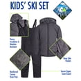 thumbnail image 2 of Arctic Hero Kids' Ski Set – 2 Piece Unisex Insulated Waterproof Snow Bib & Hooded Jacket (4-18), 2 of 7