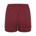 thumbnail image 5 of MIXUE Shorts For Women Summer Solid Color Cotton Elastic High Waist Drawstring Casual Comfortable Shorts Streetwear,Red,L, 5 of 6
