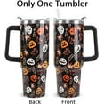 thumbnail image 3 of 40 oz Ghost Face Tumbler - Stainless Steel Insulated Halloween Cup, Leak Proof Coffee Mug & Water Bottle for Fall Thanksgiving - Halloween Decor Gift for Women (1 PCS), 3 of 6