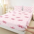 thumbnail image 4 of Erosebridal Cute Bowknot Kids Bed Sheets, Triangle Abstract King Sheets, 4-Piece, 4 of 5