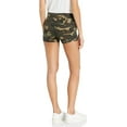 thumbnail image 2 of Cover Girl Jeans Juniors Jogger Mid Rise Booty Pull On Denim Shorts for Women in Camo Yellow Drawstring Size 3, 2 of 2