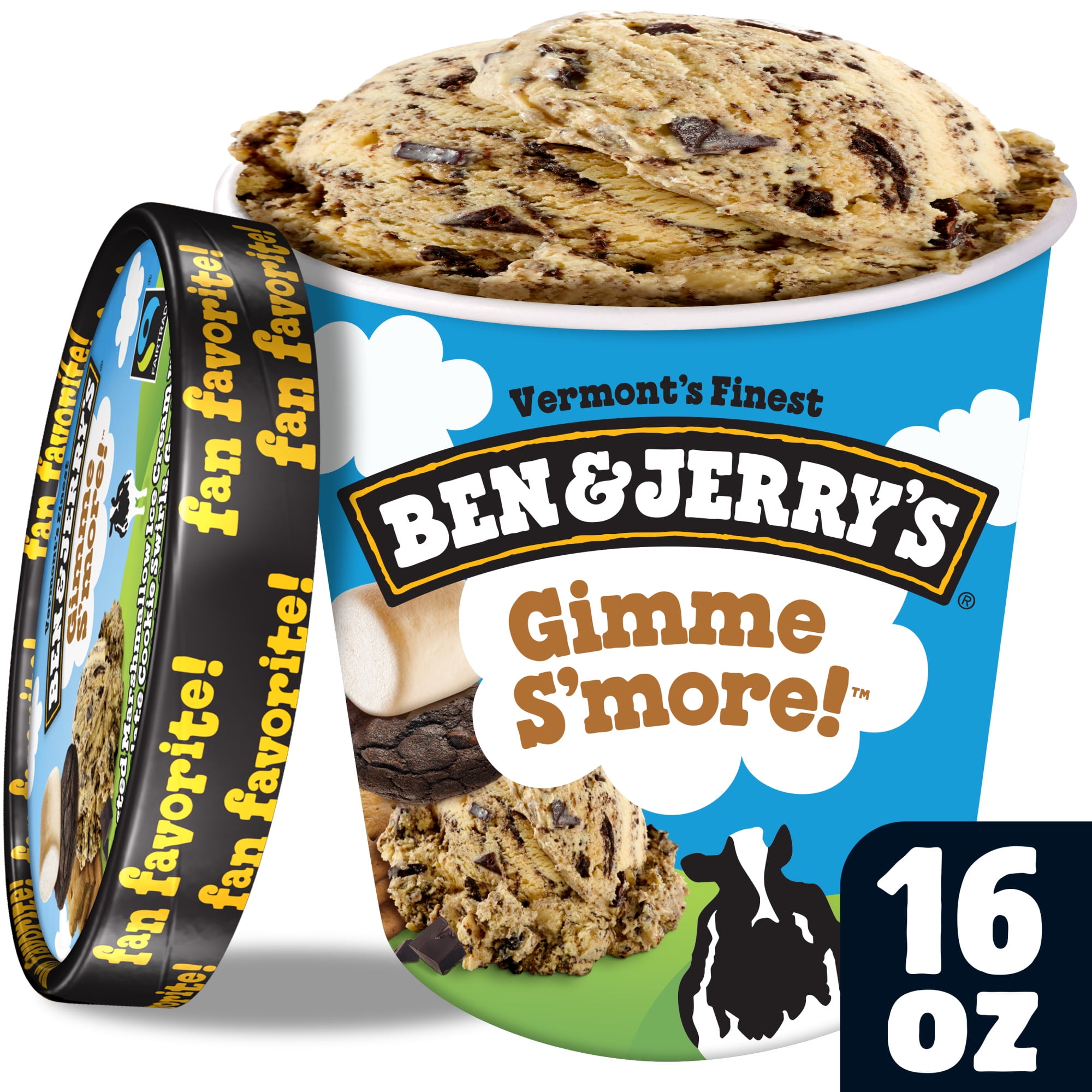 Ben & Jerry's Gimme S'more™ Marshmallow Ice Cream Pint 16 oz