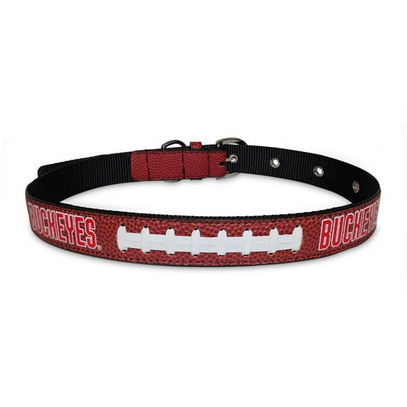 Pets First NCAA College Ohio State Buckeyes PREMIUM SPORTY DOG COLLAR, LIMITED EDITION, Best & Toughest Heavy-Duty Dog Collar, Large
