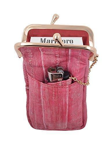 90s cigarette holder Waterproof Genuine Eel Skin Cigarette Case and Lighter Holder