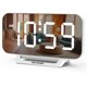 thumbnail image 1 of Reloj despertador digital Peakeep Slim con espejo LED blanco, 1 of 7