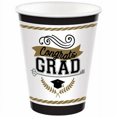 UPC: 0192937227411 | 9oz Achievement Is Key Graduation Plastic Cups (50ct)