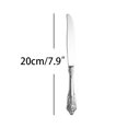 thumbnail image 1 of Juego de cena de plata de lujo, vajilla de boda Retro de acero inoxidable, cuchillo de mesa, tenedor y cuchara, cubiertos de postre, 1 piezas Fivean unisex, 1 of 2