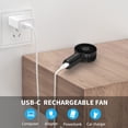 thumbnail image 5 of RUXAN Mini Portable Fan - Rechargeable Handheld Fan, 7 Color LED Lights, 3 Speeds Personal Small Pocket Fan for Travel, Makeup, Eyelash Extensions, Kids, Girls, Women - Black, 5 of 13