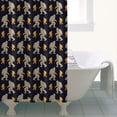 thumbnail image 4 of Dark Blue Bigfoot Pattern Shower Curtain 36"x72" ,Bathroom Decorative Shower Curtains Set with 12 Hooks,Modern Waterproof Washable Shower Curtain, 4 of 6