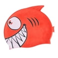 thumbnail image 4 of Siruishop Shark Shaped Swimming Cap Bathing Cap for Children Short and Long Hair Teens Red, 4 of 8