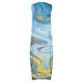 thumbnail image 4 of Penkiiy Robe d'Été Décontractée Sans Manches à Col Rond Imprimé Floral Robe Longue Fluide de Plage avec Poches S Bleu, 4 of 5