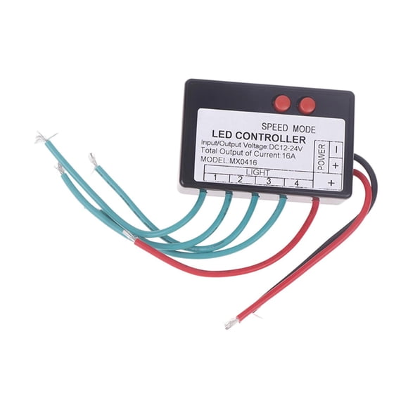 Controlador de tira de luz LED de un solo color Controlador RGB Rendimiento estable Reemplaza pieza DC12V-24V para accesorios de iluminada 4 canales