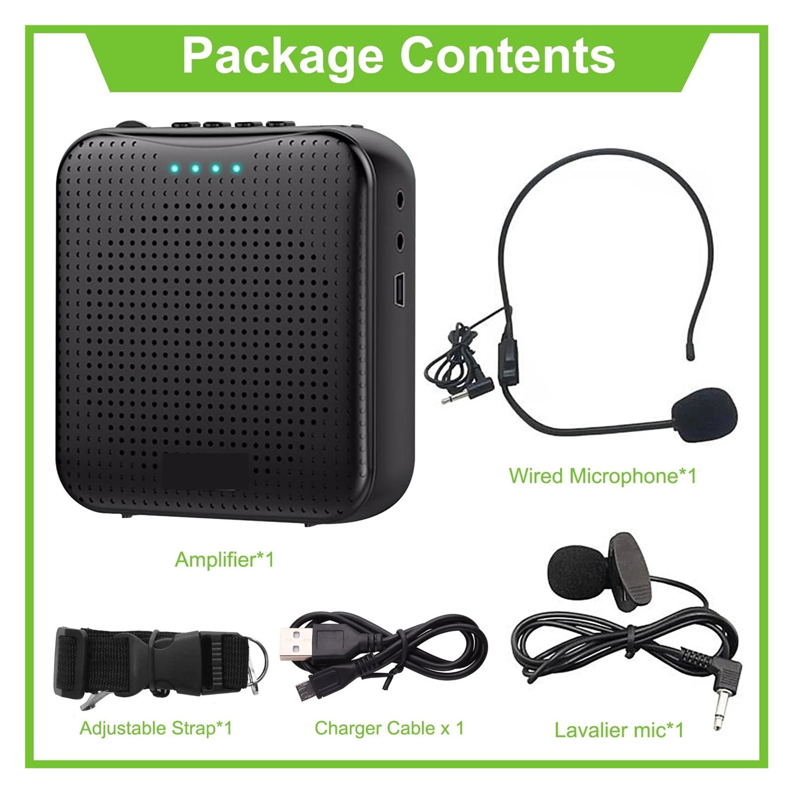Voice Amplifier 5W 2200mAh Multifunctional Portable Voice Speakers With Microphone For Teacher Tour Guide Speech Meeting ,High Sound