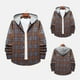 thumbnail image 1 of Chaqueta de franela polar Augper para hombre, informal, con cremallera y capucha, con dos bolsillos sueltos y gruesos., 1 of 8