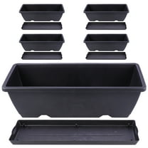 5 Sets Black Trellis Raised Garden Bed Planter Boxes for Vegetables and Flowers Outdoor Gardening