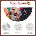thumbnail image 3 of Rateoe Vibrant Street Art Portrait Pattern Christmas Tree Skirt with Ties, Christmas Tree Decorations, Farmhouse Christmas Decor Xmas Holiday Decorations-30", 3 of 6