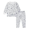 thumbnail image 1 of MIASHUI Ensemble de Détente pour Enfant Bricolage Peint à la Main Ensemble de Pyjama Garçon Fille Mignon Drôle Dessin Animé, Blanc, 8-9 Ans, 1 of 7