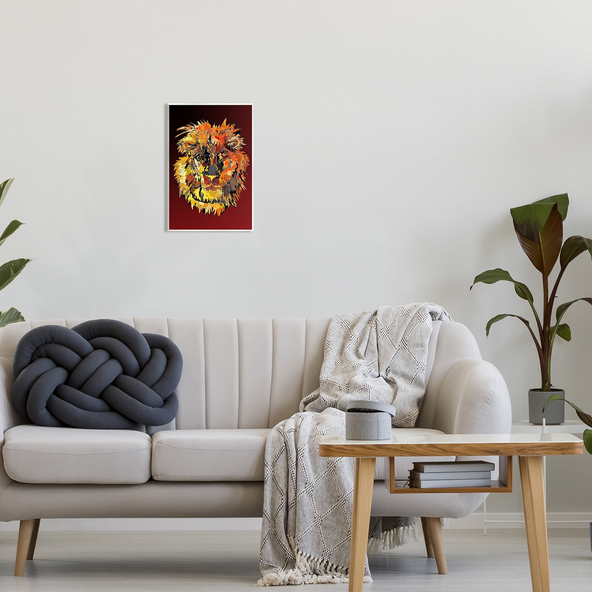 Stupell Industries Abstract Lion Mane Animals & Insects Painting Unframed Art Print Wall Art, 10 x 15