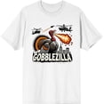 thumbnail image 3 of Turkey Gobblezilla Adult White Crew Neck Short Sleeve Tee-XL, 3 of 4