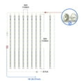 thumbnail image 5 of EROCK 192 LED Meteor Shower Lights Fairy String Light Falling Rain Tree Garden Xmas, 5 of 8
