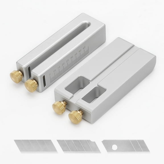 TSV DIY Leather Strap Cutting Tool with Replaceable Blades, Adjustable Edge Cutter for Crafting