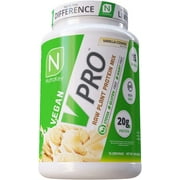 NutraKey V-Pro, Raw Plant Protein Powder, Organic, Vegan, Low Carb, Gluten Free with with 20g of Protein (Vanilla Cookie) 1.78-Pound. Vanilla 2 Pound (Pack of 1)
