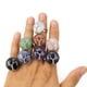 thumbnail image 3 of Granjero Gordo Anillo natural hecho a mano, anillo de árbol de la vida de piedra natural de forma ovalada, anillo de apertura ajustable (color proteína), 3 of 5