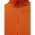 thumbnail image 5 of Women's Casual Jumpsuit Long Sleeve Onesies Solid Color High Neck Bodysuit and Pants Playsuit Orange S, 5 of 9