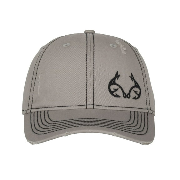 Realtree® Structured 6-Panel Chino Cotton Twill Cap with Heavy Fray