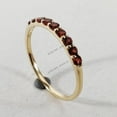 thumbnail image 3 of Natural Garnet Eternity Band, 14K Solid Yellow Gold Garnet Ring, Half Eternity Ring, January Birthstone Ring, Garnet Jewelry, Wedding Ring, 3 of 7