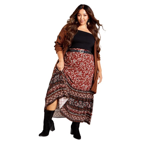 Avenue Women's Plus Size Eternal Maxi Skirt