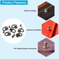 thumbnail image 4 of Uxcell 6 Set 22*8*5mm Spikes for Clothes Screw Flat Head Spikes Rivets Metal Black, 4 of 6