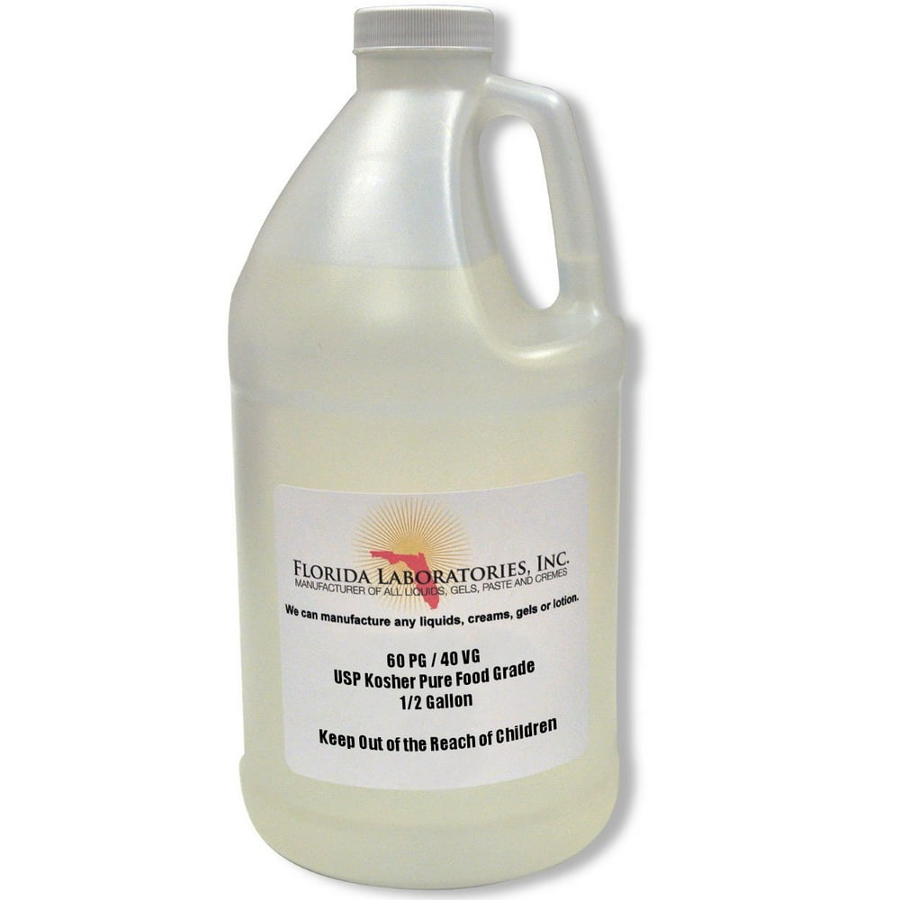 Propylene Glycol & Vegetable Glycerin, 60 PG 40 VG, Half Gallon, Food
