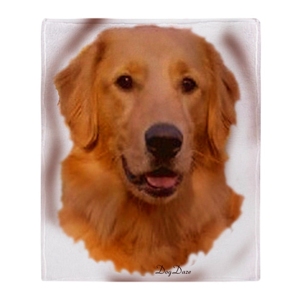 CafePress Golden Retriever Portrait Soft Fleece Throw Blanket, 50