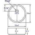 thumbnail image 5 of EAGO BA129 16&amp;apos;&amp;apos; ROUND CERAMIC ABOVE MOUNT BATHROOM BASIN White, 5 of 5
