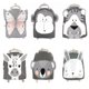 thumbnail image 1 of Children Backpack Animals Design Girl Boys Backpack Toddler Kids School Bag Kindergarten Cartoon Rabbit Butterfly lion print BagKoala He Qiyong unisex, 1 of 1