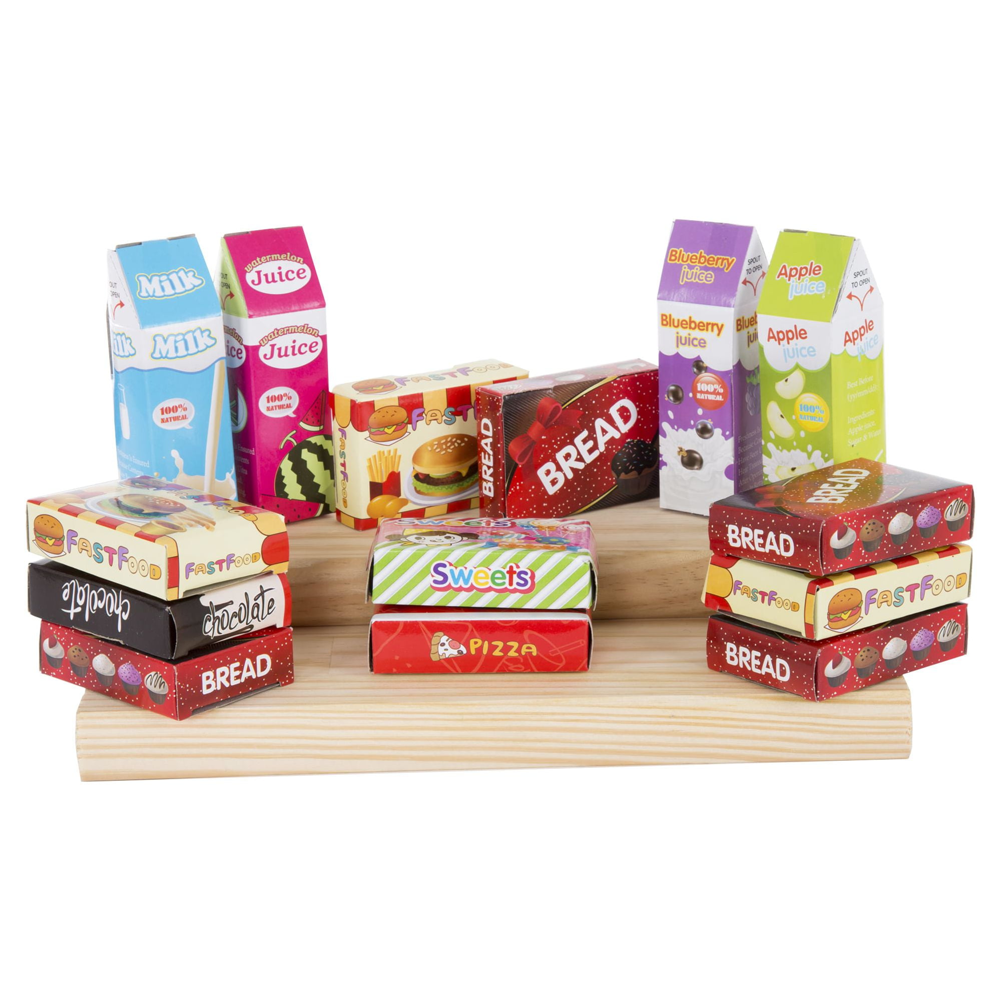 Pretend Play Assorted Food Set - Fresh, Boxed and Canned Food by Hey! Play!
